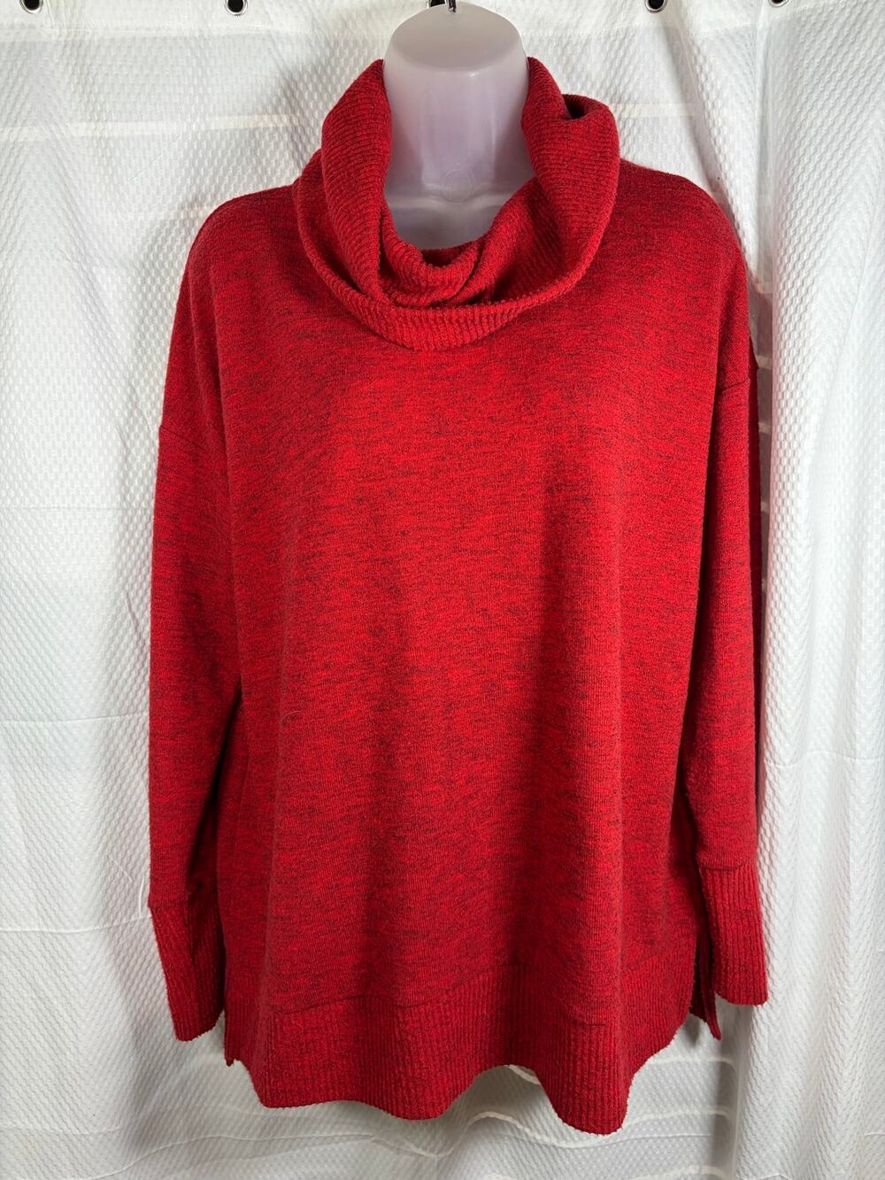 Liz Claiborne Weekend Red Cowlneck size L EUC